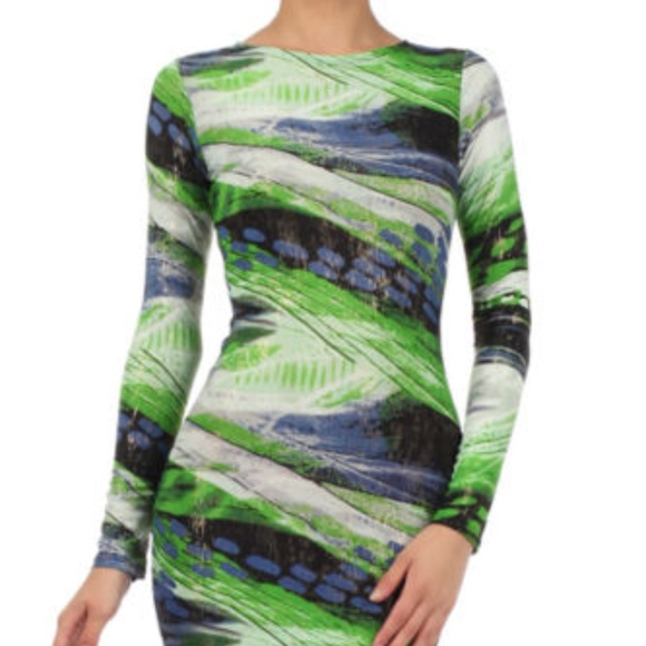 Long Sleeve Bodycon Dress NWT sz S - Picture 2 of 5